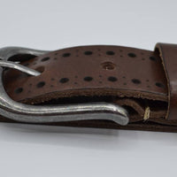 4cm bruine diep gelaserde volnerf riem 