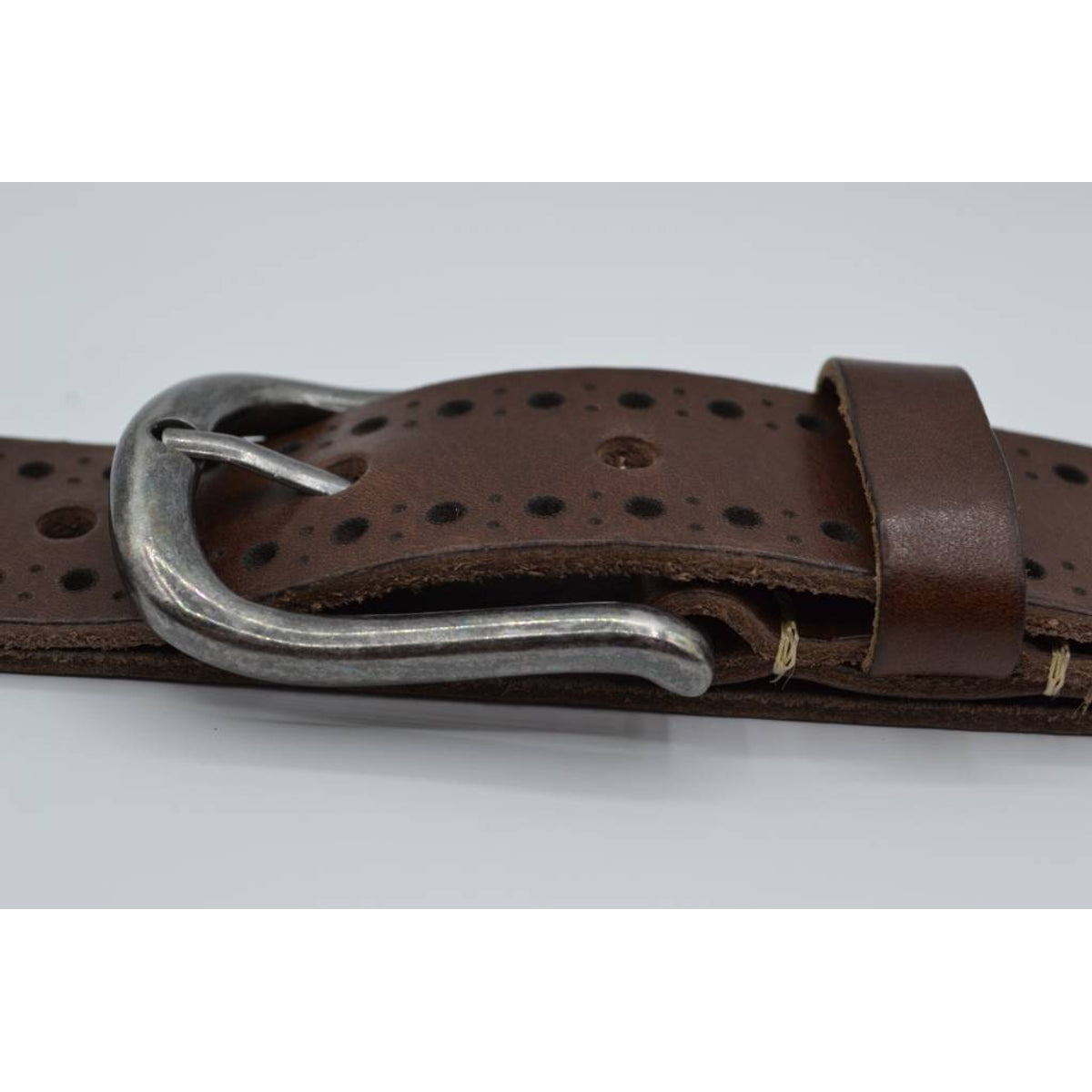 4cm bruine diep gelaserde volnerf riem 