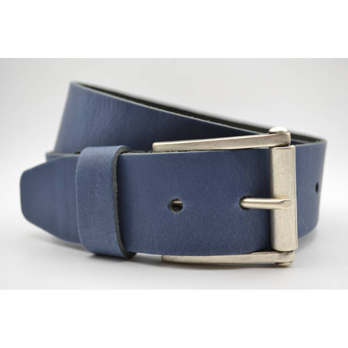 4,5cm echt lederen casual blauwe riem. 