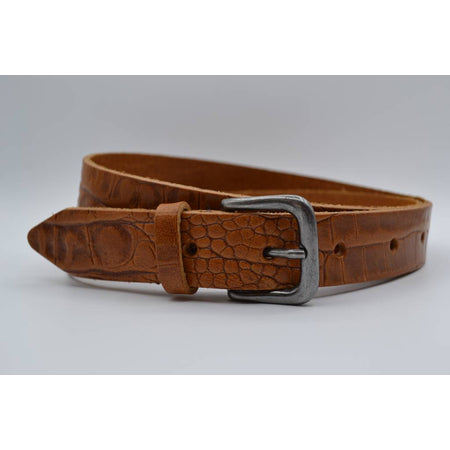 3cm cognac italiaans volnerf lederen casual riem