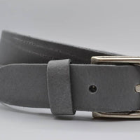 split lederen 35 mm grijze casual riem