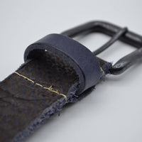 golf gelaserde blauwe echt lederen riem 