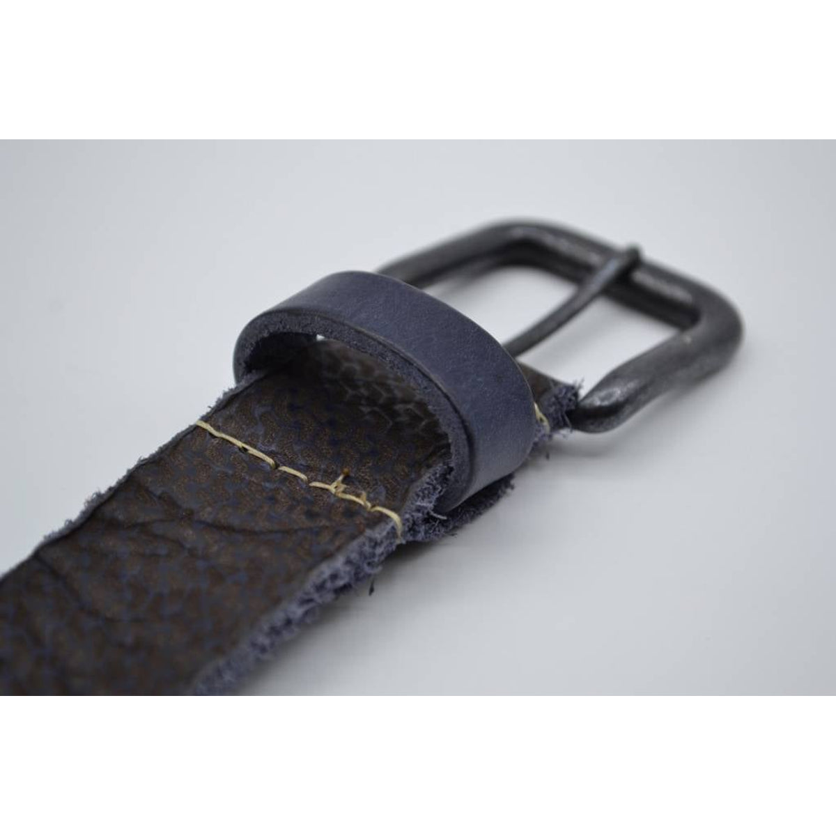 golf gelaserde blauwe echt lederen riem 