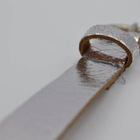 Used look zilveren echt lederen dames riem