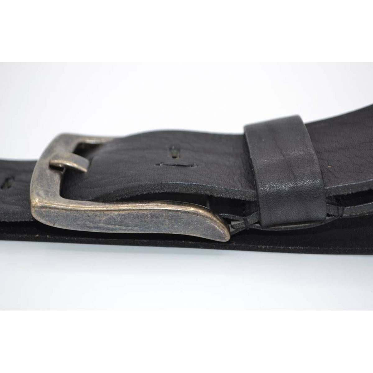 Stoere zwarte riem met gave details 