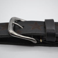 3cm zwarte kinder riem met sterprint 