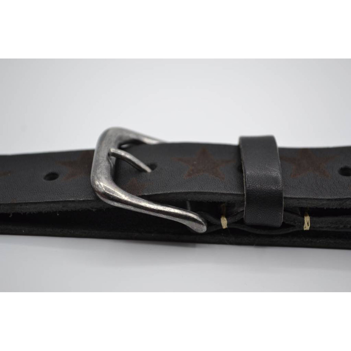 3cm zwarte kinder riem met sterprint 