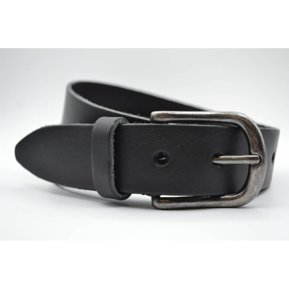 zwarte italiaans volnerf lederen casual riem