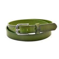 2,5 cm smalle groene Vespa riem met gespoten zijkanten.