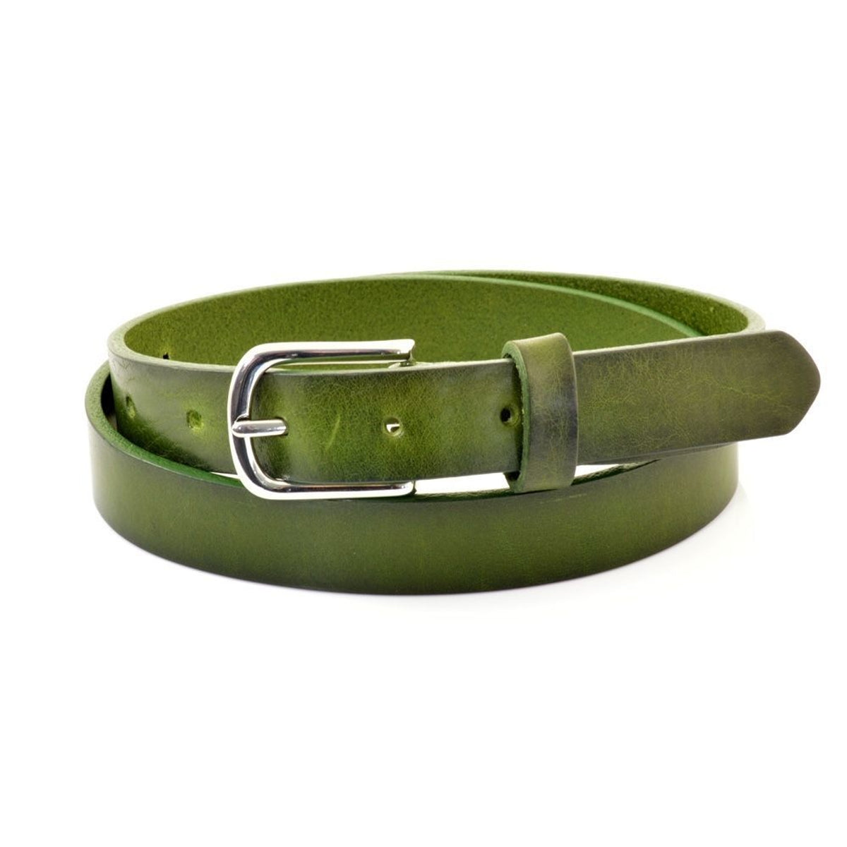 2,5 cm smalle groene Vespa riem met gespoten zijkanten.