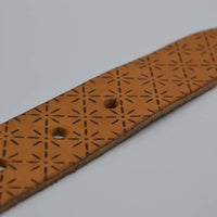 Ster gelaserde cognac echt lederen riem 