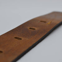 Stoere zandkleurige riem met gave details