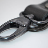 Zwarte sleutelhanger met naam of logo