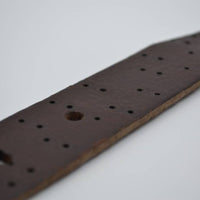 35mm bruine kinder riem met gebrande gaatjes 