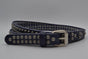 Blauwe 20mm brede riem met bolstuds