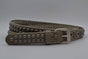 taupe 20mm brede riem met bolstuds