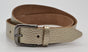 Gouden 3cm brede riem met metallic zwarte gesp.