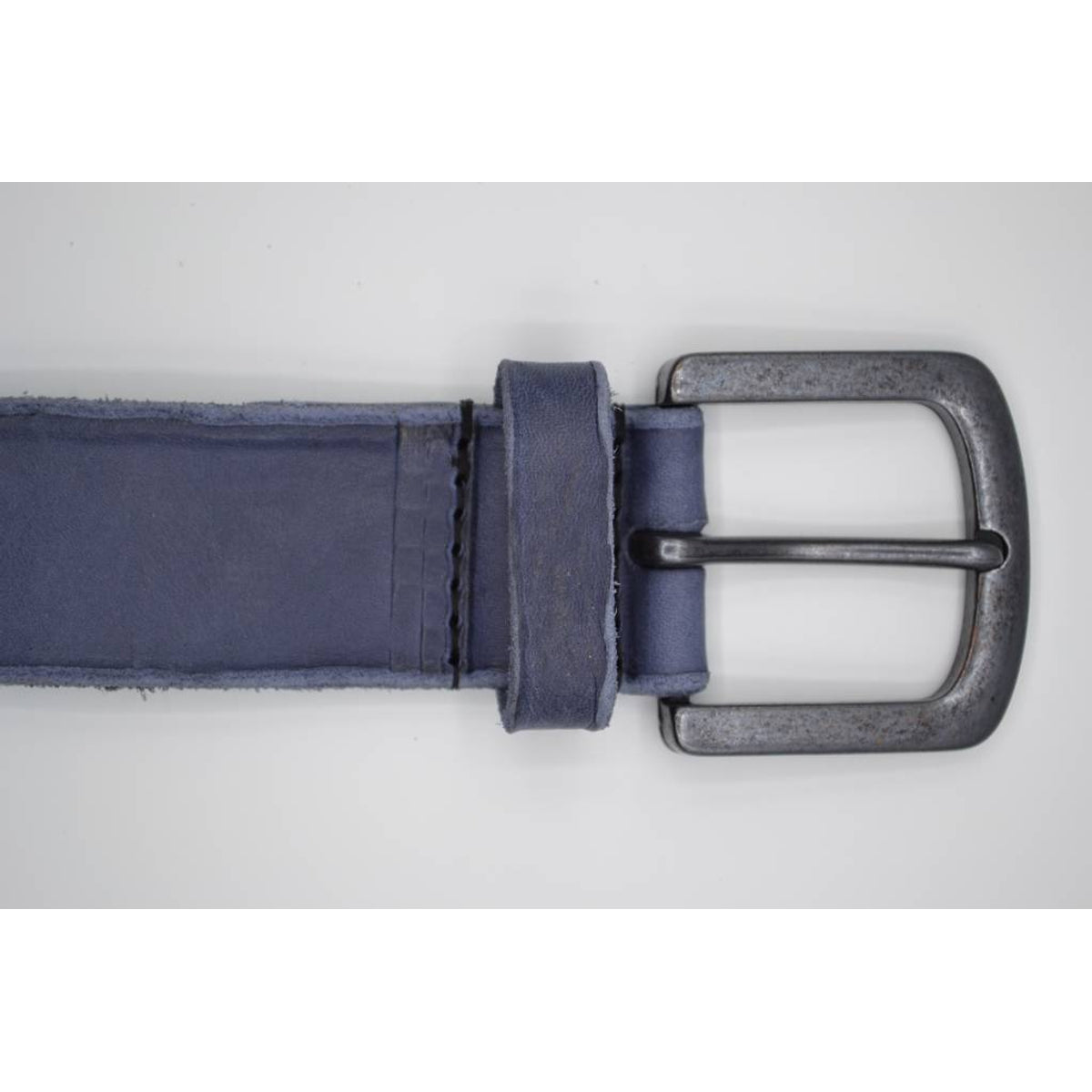 blauwe italiaans lederen casual riem