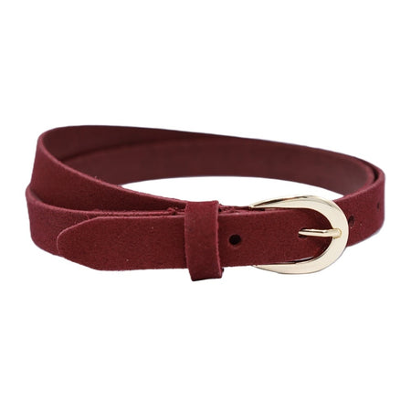 Smalle riem van suede soepel leer. 