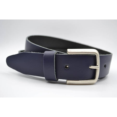 split lederen donker blauwe kinder riem