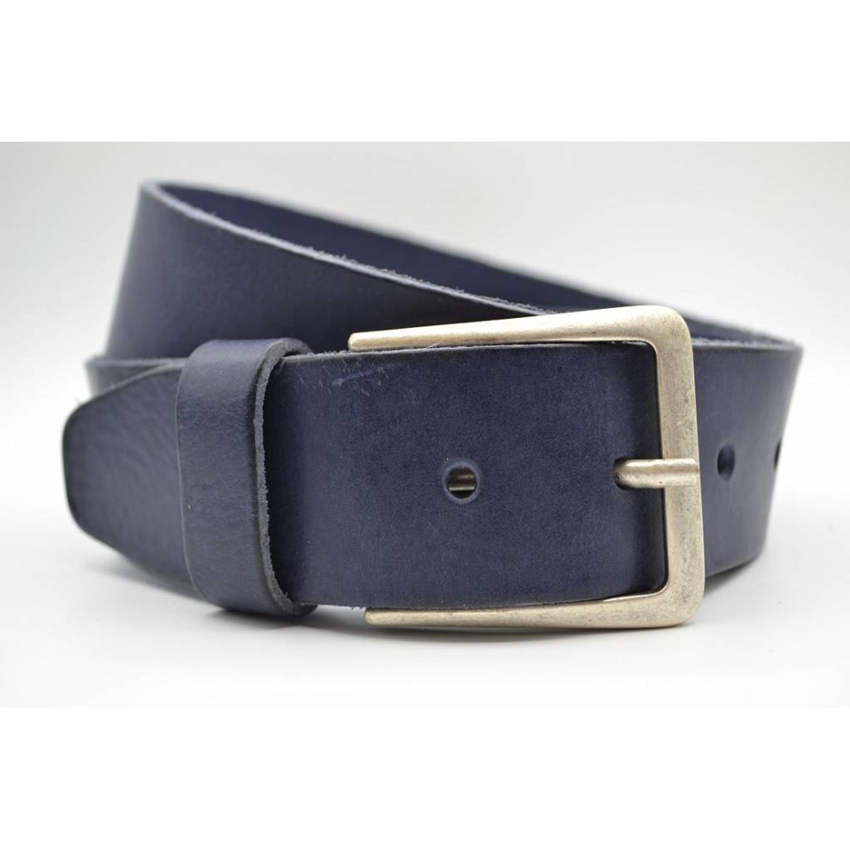 mooie blauwe vintage volnerf jeansriem 