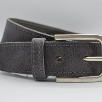 4cm grijze gestikt italiaans volnerf lederen riem 