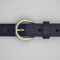 Blauwe echt lederen dames riem