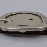4cm ecru split lederen riem.