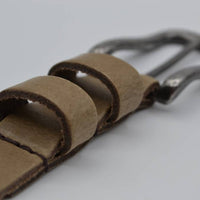 taupe 20mm brede riem met dubbele lus
