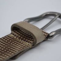 Galaxy gelaserde taupe echt lederen riem