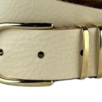 Beige 3cm brede riem .