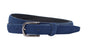 Blauwe suede 2cm smalle riem.