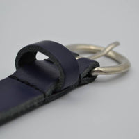 Blauwe echt lederen dames riem