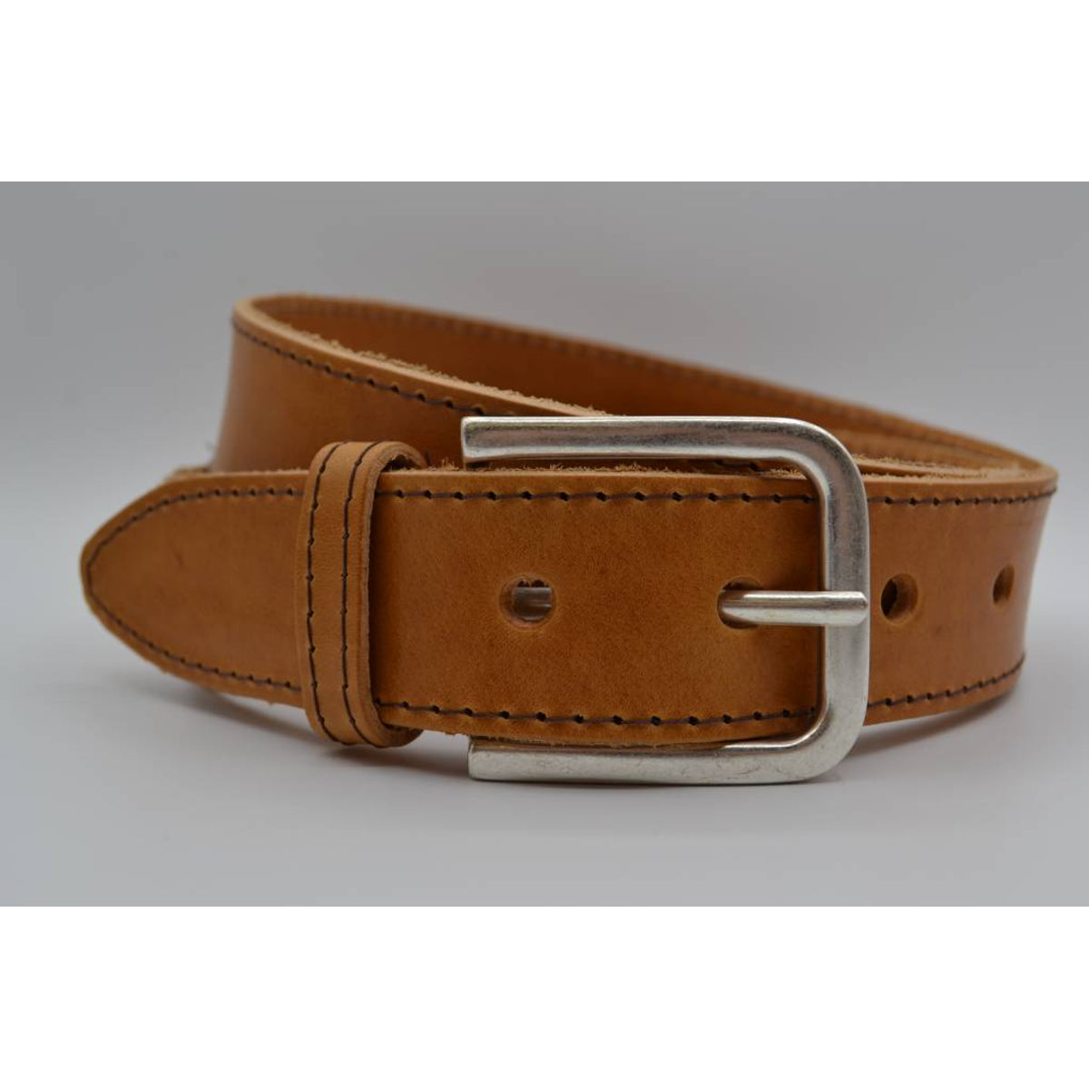 4cm cognac gestikt italiaans volnerf lederen riem