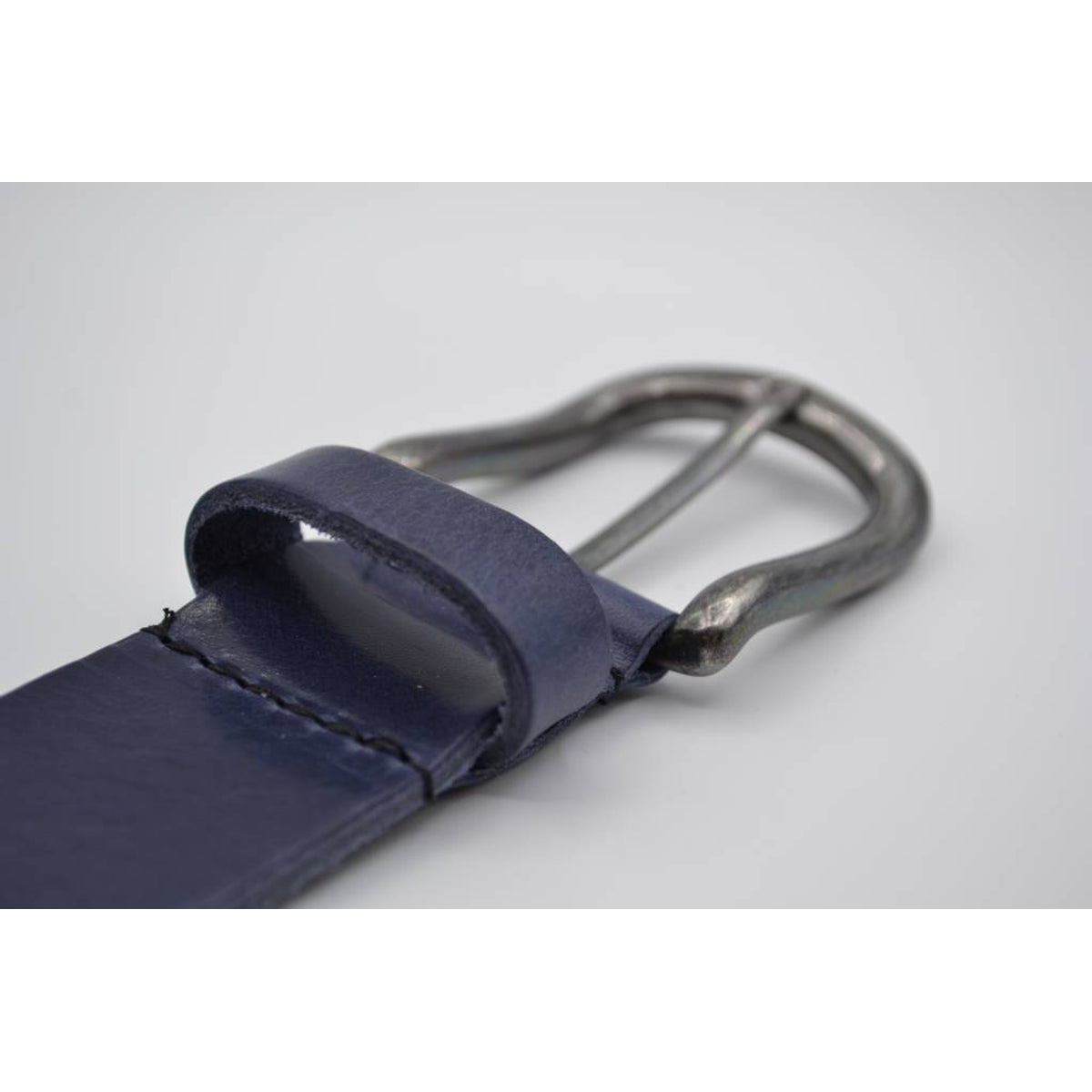 blauwe italiaans volnerf lederen casual riem