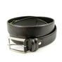 Zwarte nette herenriem met patroon