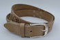 Taupe riem met studs en laserprint