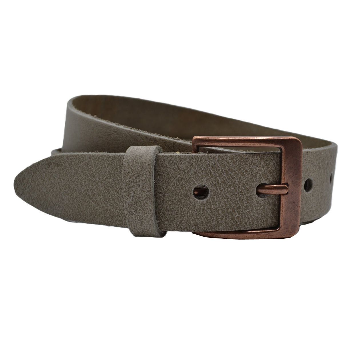 taupe italiaans volnerf lederen met bronze gesp 
