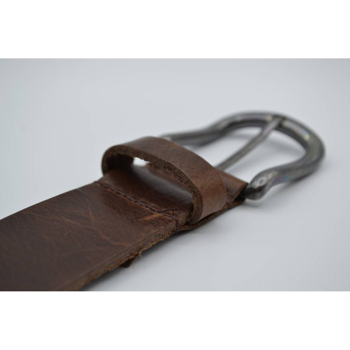 Bruine italiaans volnerf lederen casual riem   