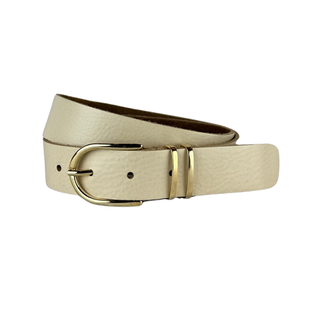 Beige 3cm brede riem .