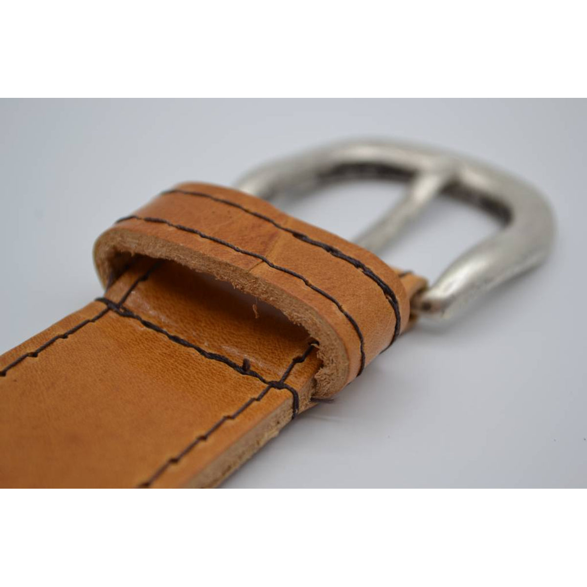 35mm cognac gestikte italiaans volnerf lederen riem