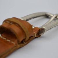 cognac 20mm brede riem met speelse lus
