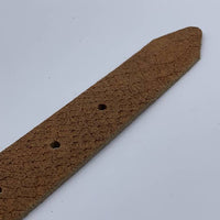 Trendy cognac damesriem met slangenprint.