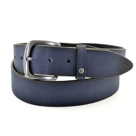 Blauwe 4cm brede Alberto riem