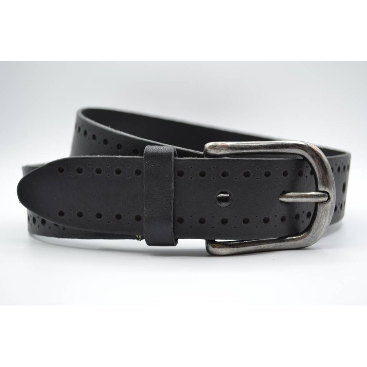 4cm zwarte diep gelaserde volnerf riem