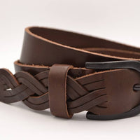 Bruine Jeans riem met slingerpunt