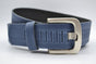 split lederen 40mm blauwe casual perforatie riem