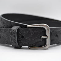 3cm zwarte italiaans volnerf lederen casual riem