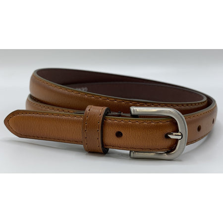 Nette cognac 2cm brede damesriem