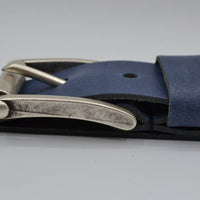 4,5cm echt lederen casual blauwe riem. 